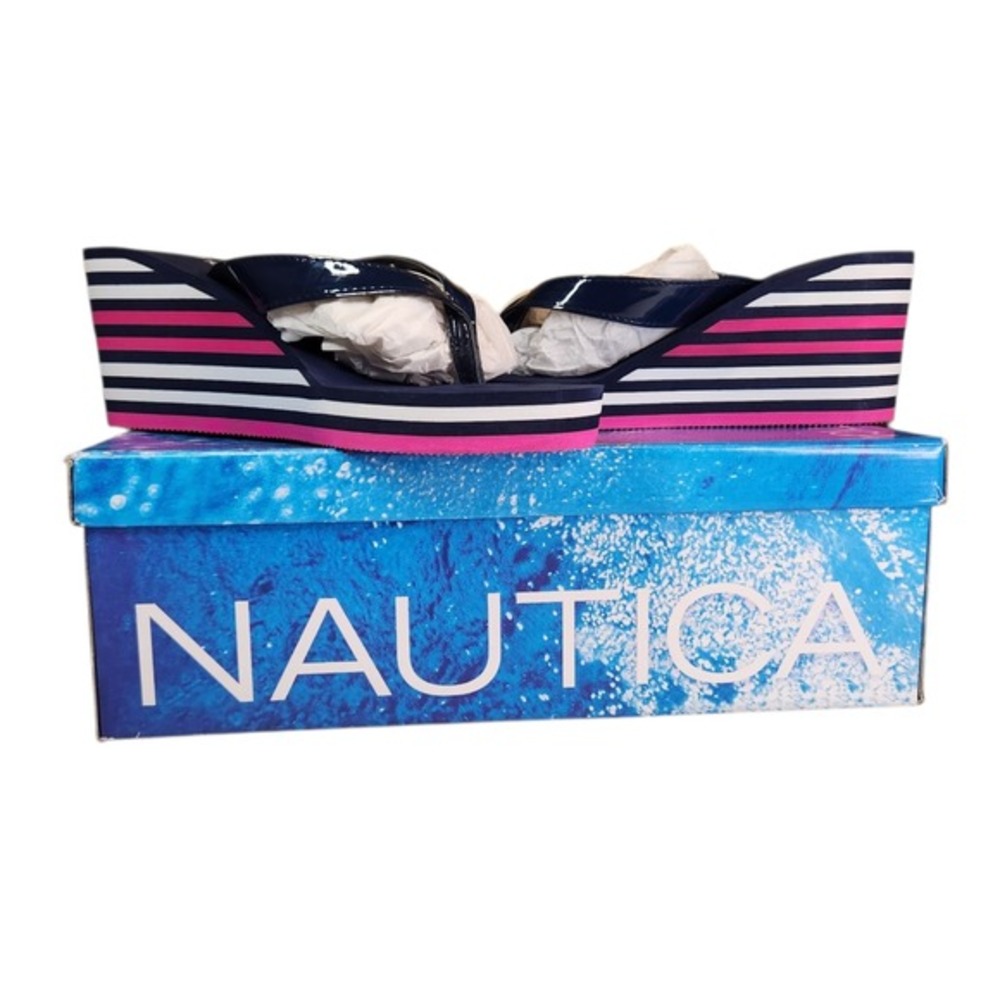 Nautica Landfall/Peacoat Navy‎ Women's Shoes/Sandals/Wedge Size 7 New With Box